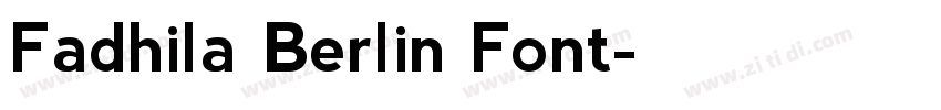 Fadhila Berlin Font字体转换